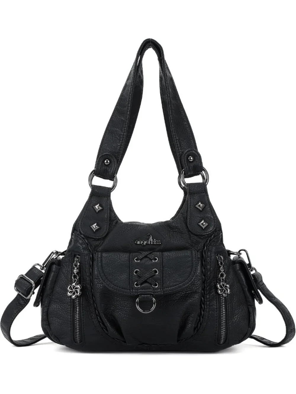 Chic Vegan Leather Hobo Bag for Women | Y2K Multi-Pocket Crossbody Tote